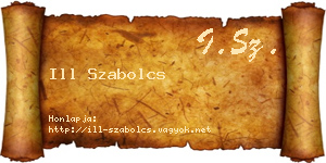 Ill Szabolcs névjegykártya